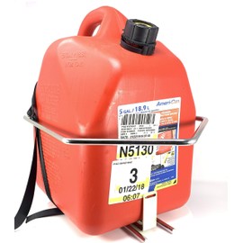 Jungle Jim's 5 Gallon Gas Can Holder Utility Lawn and Landscape Gas Can Rack Mounting Bracket Kit with Support Straps