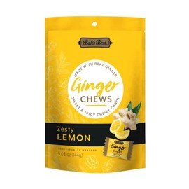 Bali's Best Ginger Chews - Zesty Lemon Flavor, 5.08oz Bag