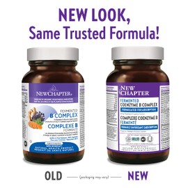 New Chapter Fermented Vitamin B Complex - Fermented B Complex with Vitamin B12 + Vitamin B6 + Biotin + Organic Non-GMO Ingredients - 30 ct