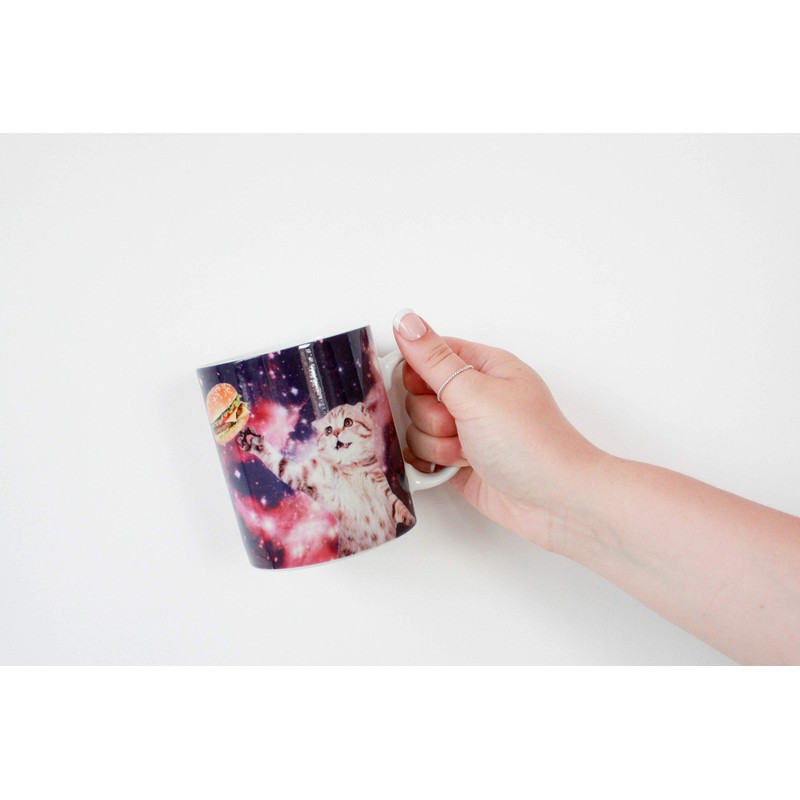 Gift Republic Space Cat Mug, 9.5 x 11 x 8cm,