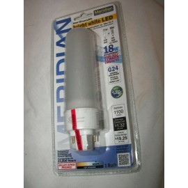 Meridian NEW LOT OF 4 Meridian 11 Watt LED Bulb Bright White 4000K G24 Base Non-Dimmable