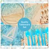 140Pcs Ocean Seashell Beach Party Supplies Include Coastal Beach Seashell