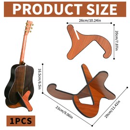 YCHYAN Wooden Guitar Stand with EVA Cushion, Stable and Non-Slip Guitar Stand, Acoustic Guitar, Removable Wooden Ukulele Stand, Suitable for 30-38 Inch Guitars, Portable X Frame