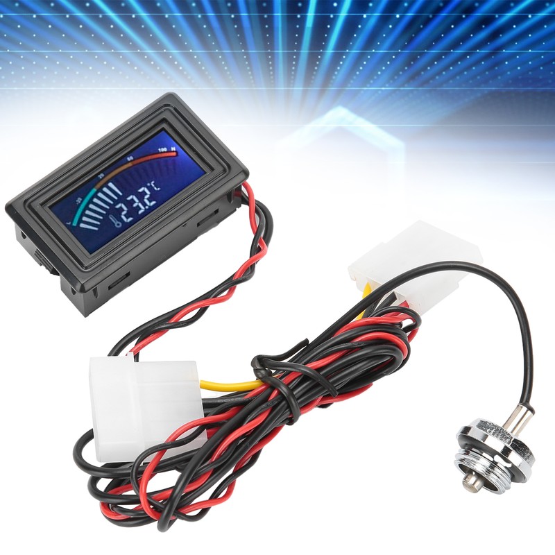 Water Cooling Thermometer Computer Water Cooled Temperature Digital Display Meter