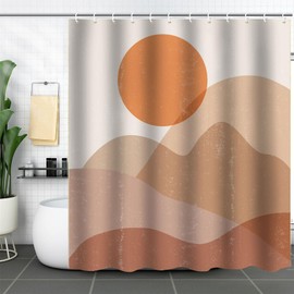 FAIRYGATE Shower Curtain Weighted Bathroom Curtains with 12 Hooks Shower Curtains Mould Proof Resistant Heavy Duty Waterproof B9223