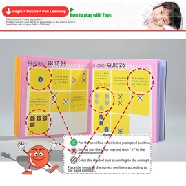 9-Color Board Game, IQ Logic Positioning for Kids Ages 3 and Up.Tic-Tac Within Tic-Tac Game. 60 Sets of Questions Beginner to Advanced Levels.STEM Toys for Kids to Travel.Travel Game as Gifts for Kid