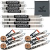 VULCAN Complete Axle Strap Tie Down Kit with Wire J-Hook