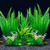 BOLYEE 2 Pack Aquarium Decor Plastic Plants, Large Artificial Fish