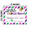 Girl Cookie Selling Boss Certificate | 50 pk 8.5x11” Striped