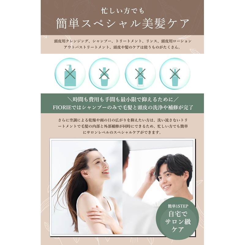 Fiorie Organic Serum Head Spa Shampoo Mild Improve Hair Quality