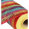 10" Wide Foil Stripes Poly Deco Mesh: Bright Multi (10