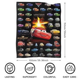 Cartoon Blanket Super Warm Flannel Blanket Sleeping Blanket Cartoon Print Fluffy Children's Cuddly Blanket Plush Suitable for All Seasons Travel Blanket for Bed and Sofa -4