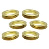 6pc. #12 (1.5" hole diameter) Satin Brass Grommets