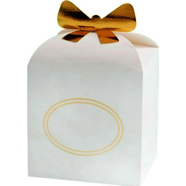 Spritz Treat Boxes with Gold Bows, 5 Count