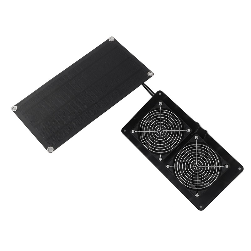 Solar Powered Exhaust Fan Professional 10W High Efficiency Double Fans