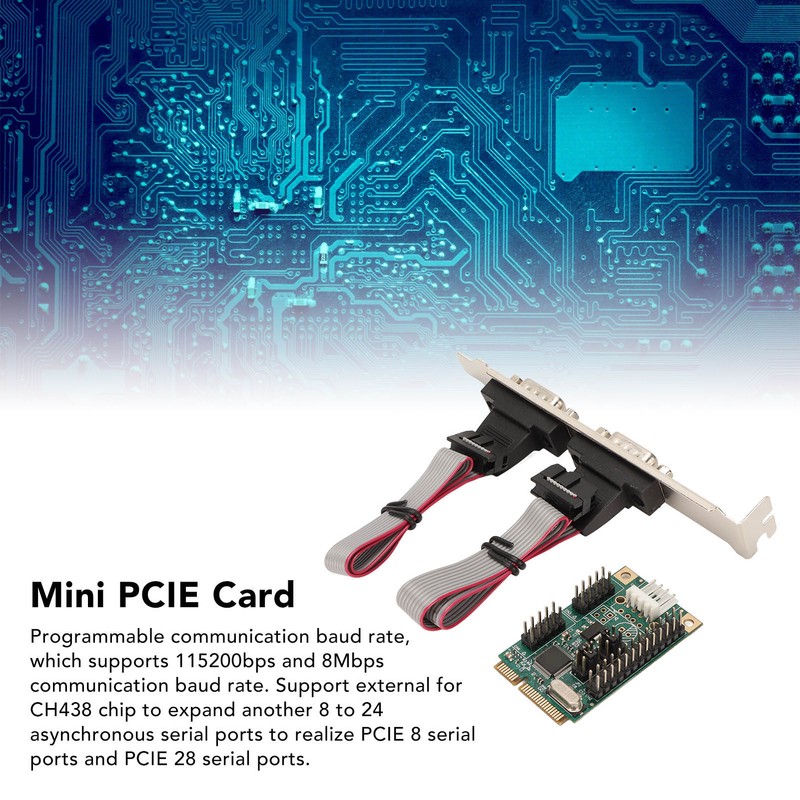Mini PCIE Expansion Card for CH382L 9 Pin COM1 Port