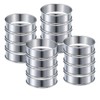 16 Pieces Double Rolled Tart Rings Stainless Steel Muffin Rings