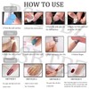 24Pcs White Flower Press on Nails Medium Length Almond Fake