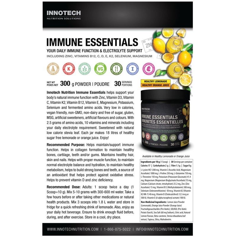 Innotech Nutrition Solutions Innotech Nutrition Solutions Immune Essentials, 300 gram,