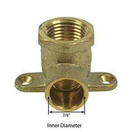 Libra Supply 3/4'' x 1/2'' inch 90-Degree Female Drop Ear Elbow C x F, (Pack of 10pcs, click in for more size options)3/4 inch x 1/2 inch Brass Pipe Fitting Plumbing Supply