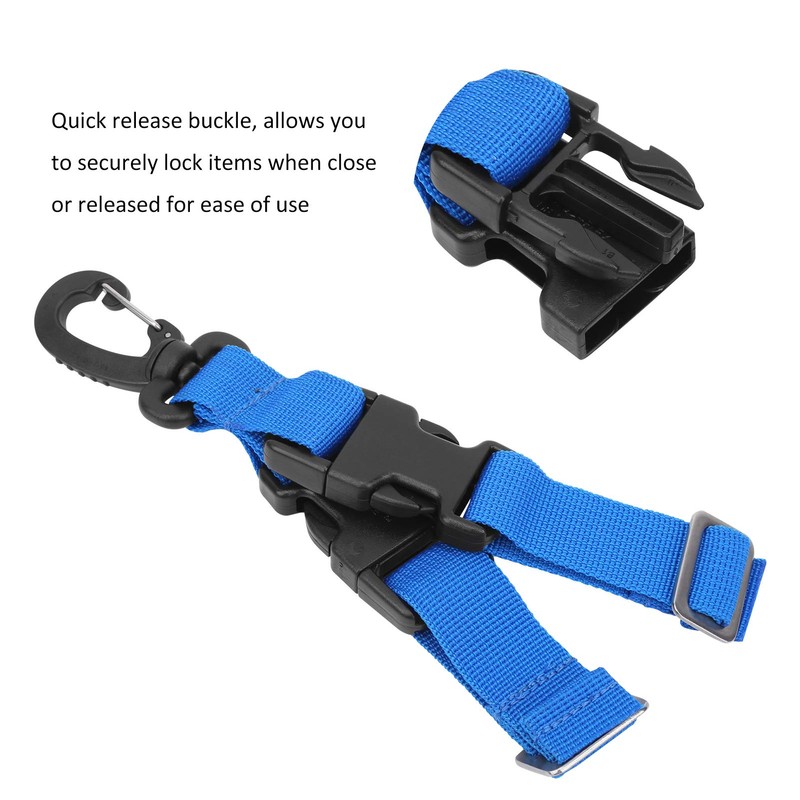 Diving Fin Keeper Strap with Fast Release Buckle, Nylon Flipper