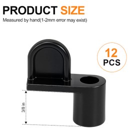 3/8 in Window Screen Clip with Screws, Storm Door Clips for Glass and Screen, Diecast Door Glass Window Screen Retainer Clips for Storm Panels (12 Pack)