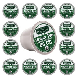 Organic Positively Tea Company, Organic Green Tea, K-Cup Compatible, 96 Pods