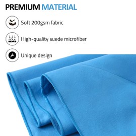 Eono Microfibre Towel, Perfect Sports, Travel, Beach Towel, Fast Drying - Super Absorbent - Ultra Compact. Great for Camping, Gym, Beach, Swimming, Backpacking