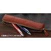 Raymay Fujii Bloomsbury NF2803K Leather Pen Case, Navy Blue, Set