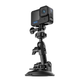 SUREWO Suction Cup Car Mount for GoPro,Windshield Window Dashboard Holder with Phone Clip Compatible with GoPro Hero 13/12/11/10/9/8/7/6,DJI Osmo Action 5 pro/4/3 and Most Action Cameras