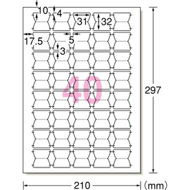 エーワン インデックスラベル 40面 18シート 31481