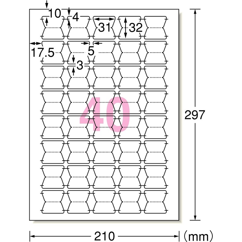 エーワン インデックスラベル 40面 18シート 31481