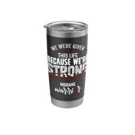 We're Strong- Migraine Supporter Ribbon Water Bottle Stainless Steel Insulated Tumbler