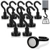 com-four® 10 x Neodymium Magnetic Hooks 5 kg - Strong