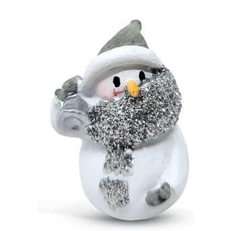 Ganz 1.5" Miniature Glittered Snowman Figurines - Set of 4