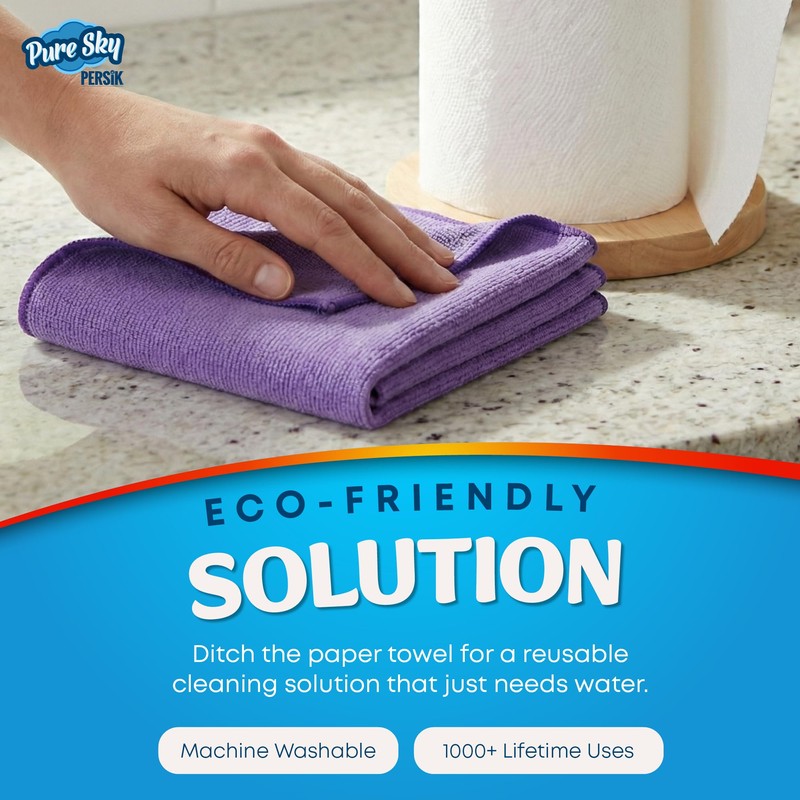Pure Sky Microfiber Window & Glass Cleaning Cloth - JUST