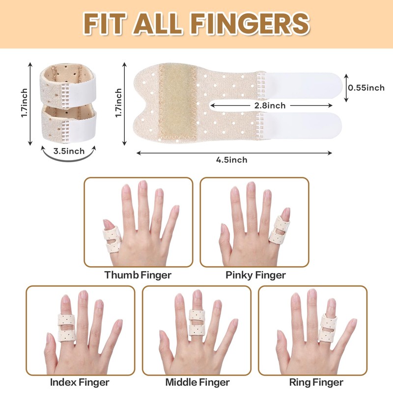 Wisesso Trigger Thumb Splints, Finger Splint for Broken/Straightening/Arthritis, Breathable Thumb