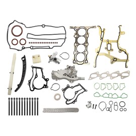 Head Gasket Bolts Timing Chain Kit with Thermostat Housing Professional Water Pump Kit with Gasket Replacement for Chevy Sonic Cruze Buick 2011-2016 Replace HSCV001 55565336 AW6662