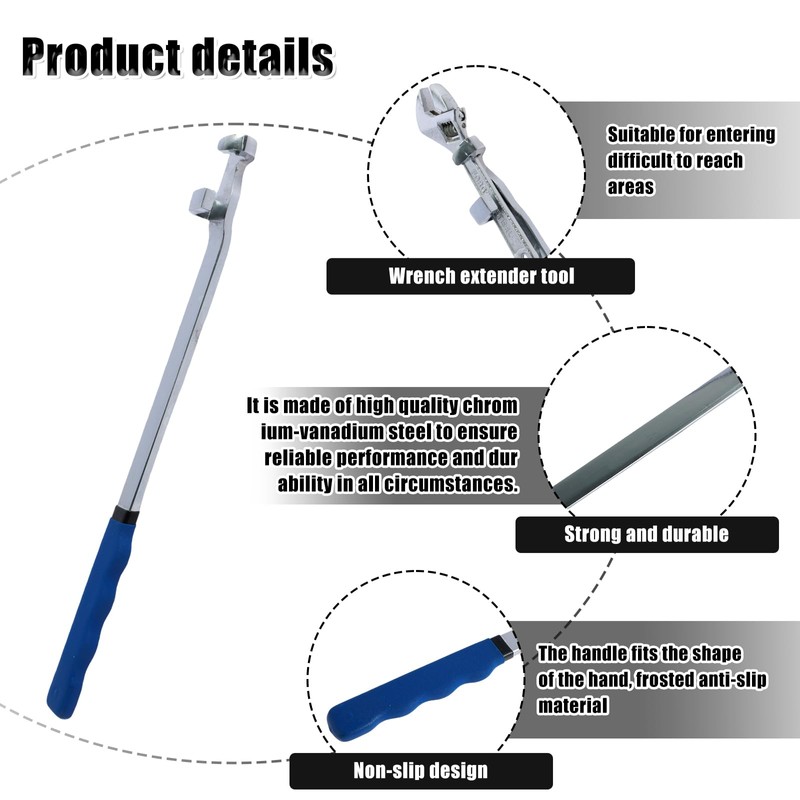 Abizarch 15 Inch Wrench Extender Tool Bar, Extension Wrench Torque