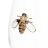 Abbott Collection Stemless Wine Glass with Jewelled Bee - Glass/Metal,