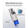 VCELINK Conector RJ45 sin herramientas, chapado en oro, conector Cat