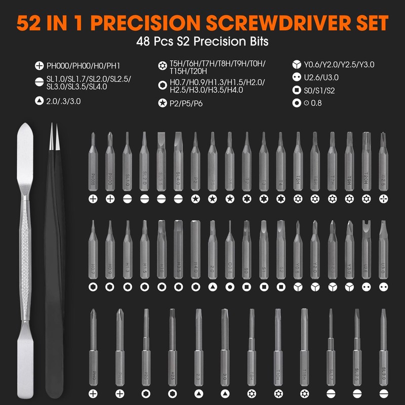 MAXME100® Powerful Cordless Electric Precision Screwdriver Set With LED Light