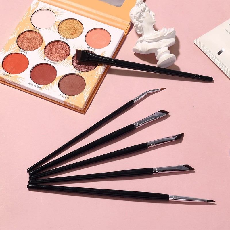 6 Piece Eyeliner Makeup Brush, Angled Eyeliner Concealer, Flat Thin