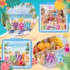 ANYMONYPF 60 PCS Hawaii Luau Plastic Cups 12oz Tropical Hibiscus