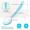 DecorRack Bath Brush with Bristles, Long Handle for Exfoliating Back,