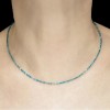 Unbranded Natural Apatite 3mm Gemstone Beads Dainty Choker Minimalist Crystal