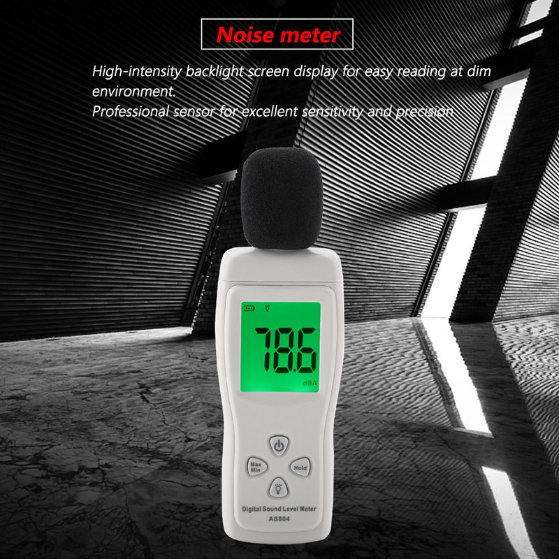 SMART SENSOR AS804 Digital Sound Level Meter Testing Monitor 30-130dBA