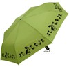 Doppler Mini Pocket Umbrella Open-Close Automatic Cats, lime, Cat Pattern,