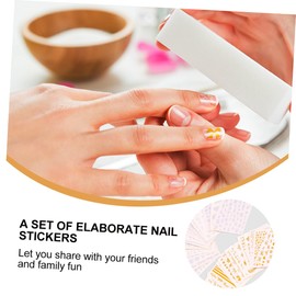 TOVINANNA 32pcs DIY Nail Art Bronzing Sticker Decals for Women Golden Silver Designs Easy to Use for Professional Personal Manicure