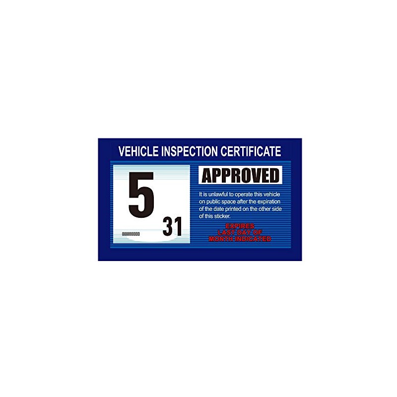 INSPECTION STICKER APPROVED INSPECTION STICKERS INTERNATIONAL